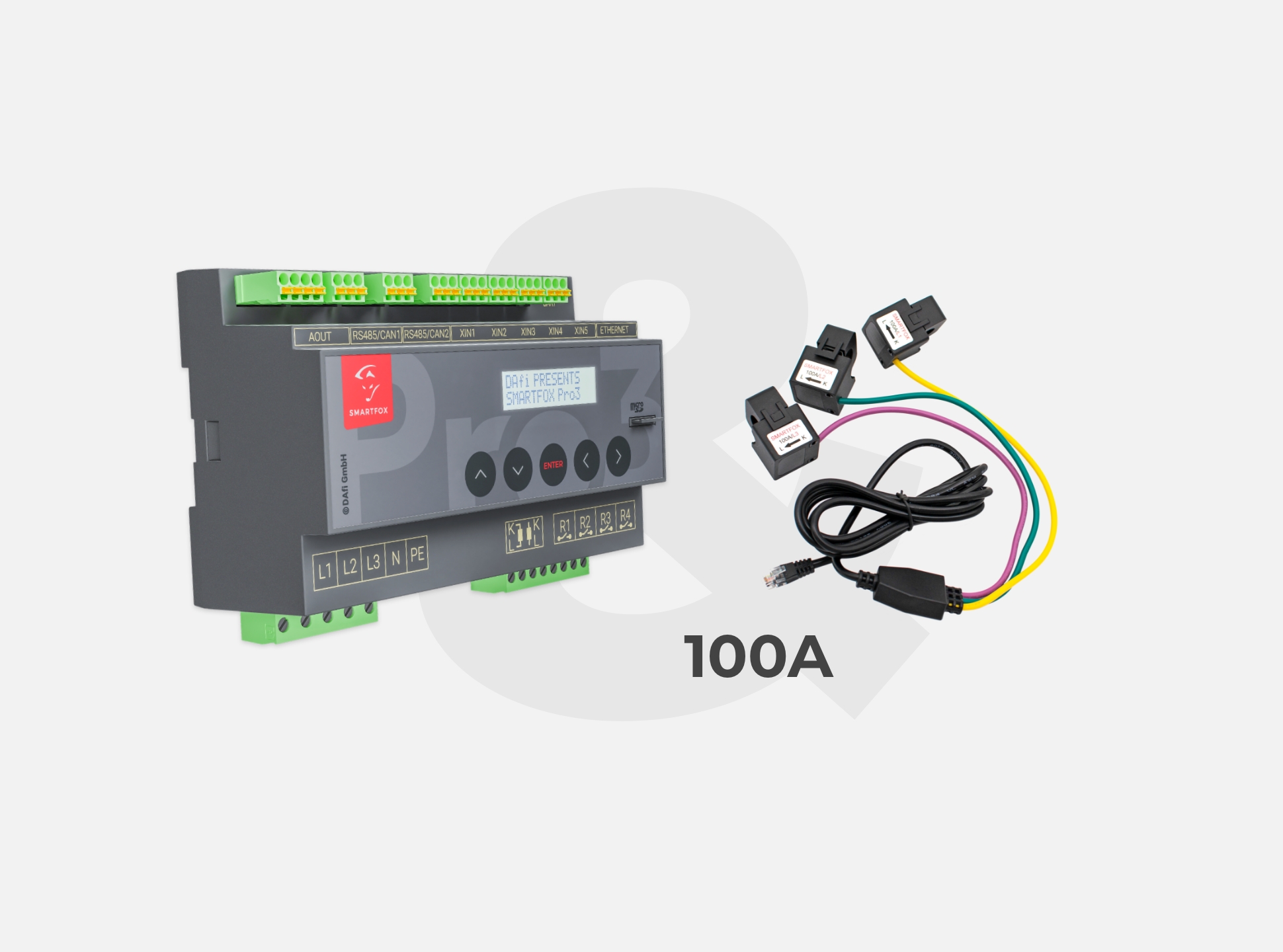 SMARTFOX Pro 3 Energiemanager inkl. Stromwandler 100A