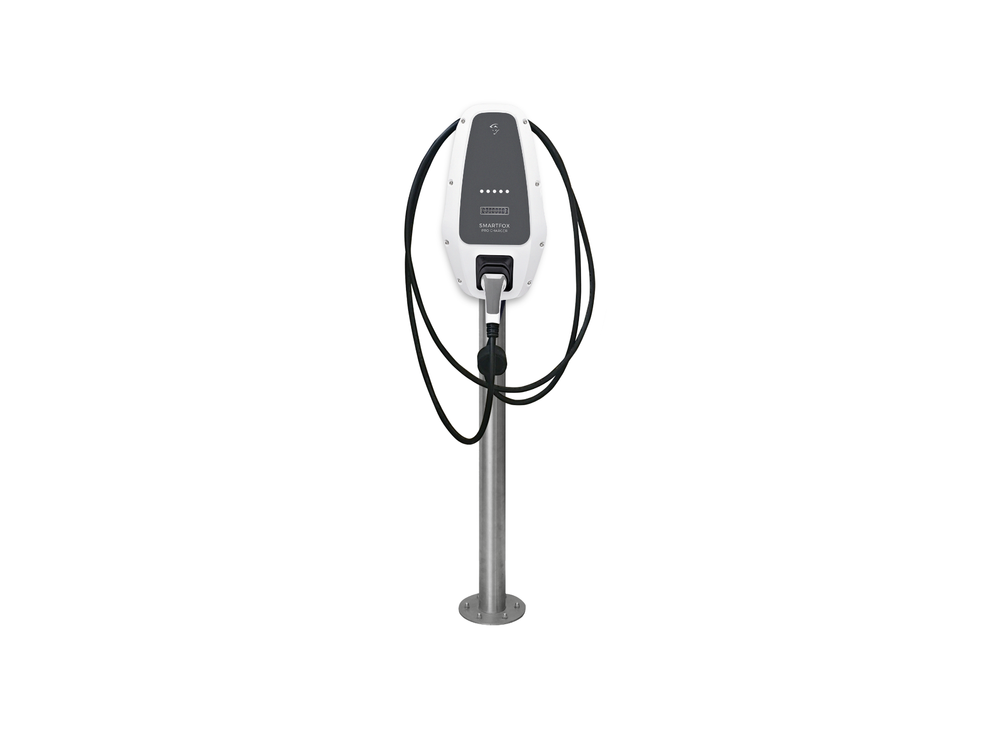 SMARTFOX Standsäule Edelstahl, einfach  (PRO CHARGER 1)