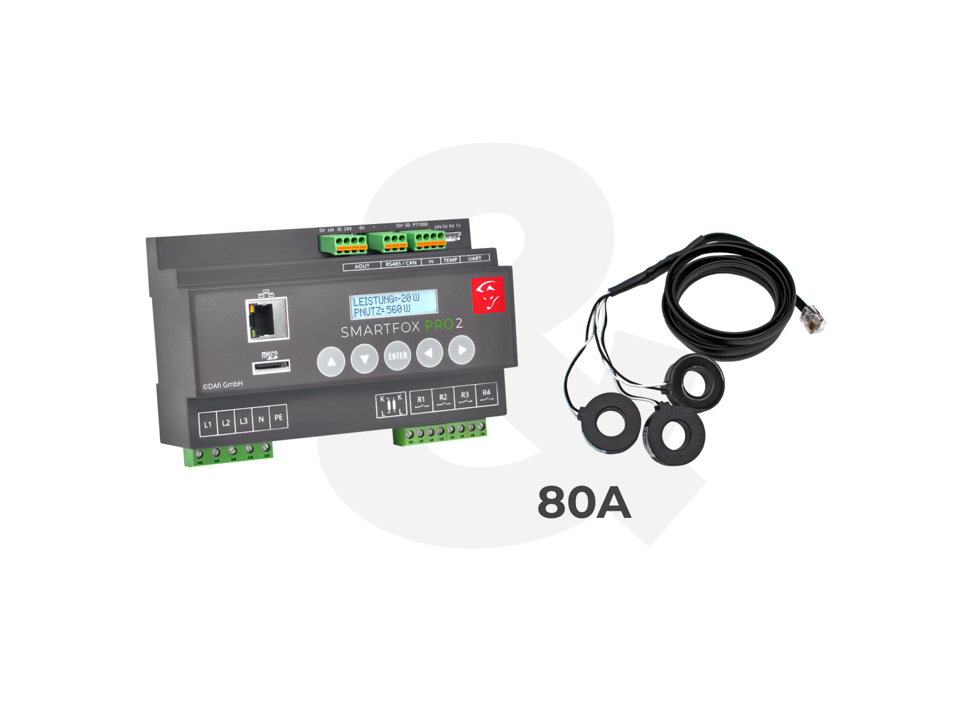 SMARTFOX Pro 2 Energiemanager inkl. Stromwandler 80A