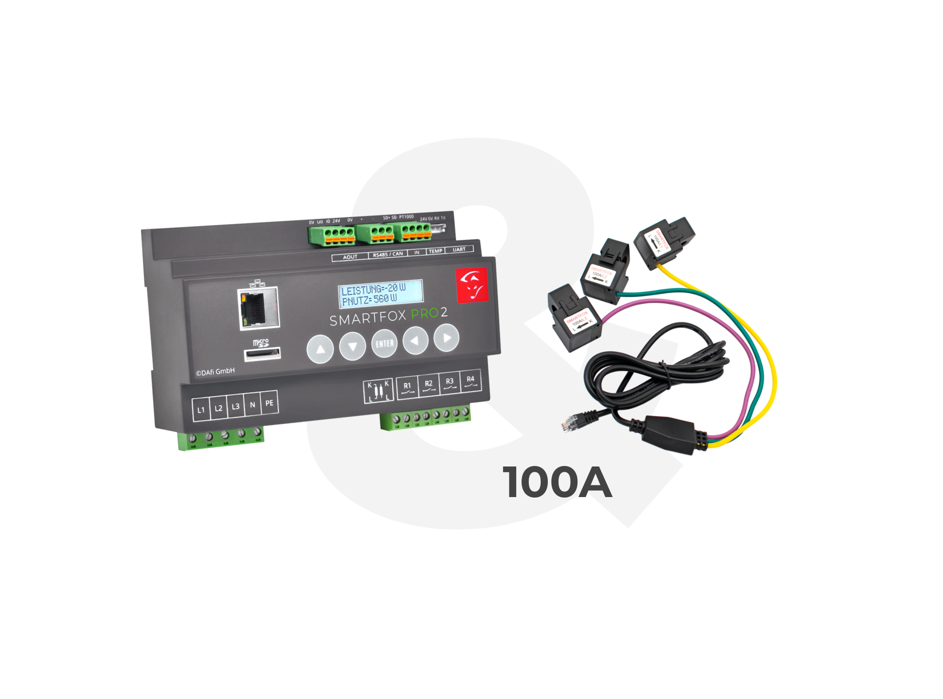 SMARTFOX Pro 2 Energiemanager inkl. Stromwandler 100A
